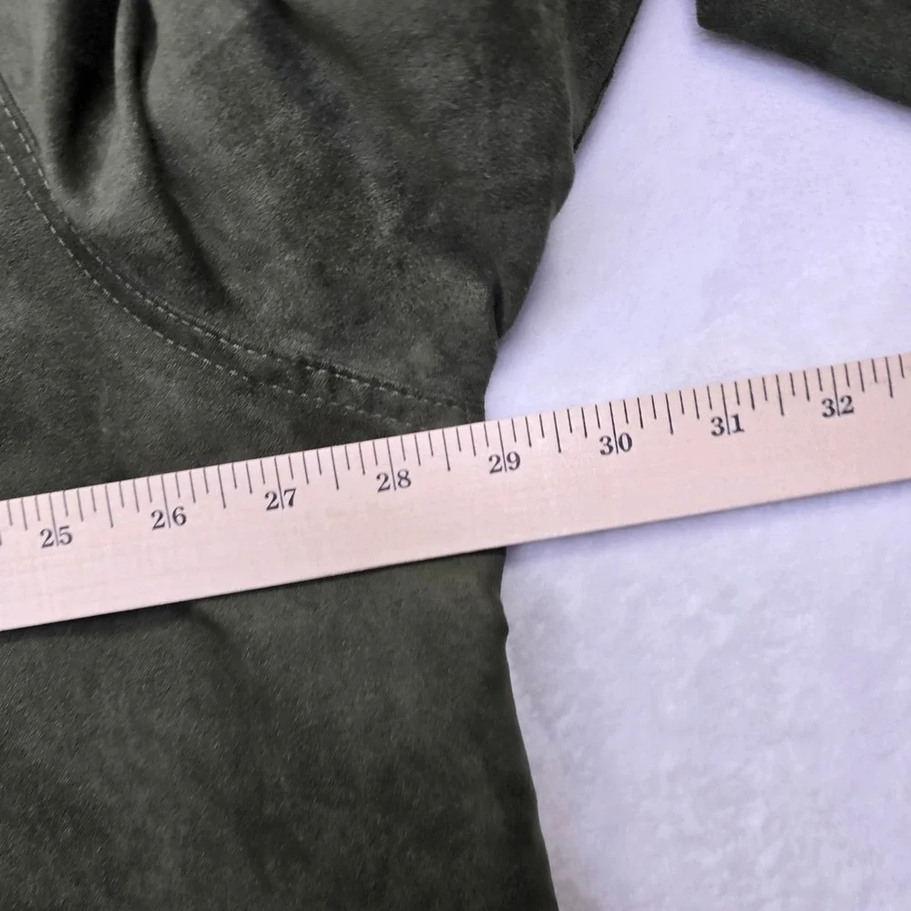 Banana Republic Faux Suede Shirt Men's 2XL Olive Green Long Sleeve‎ Relaxed Fit